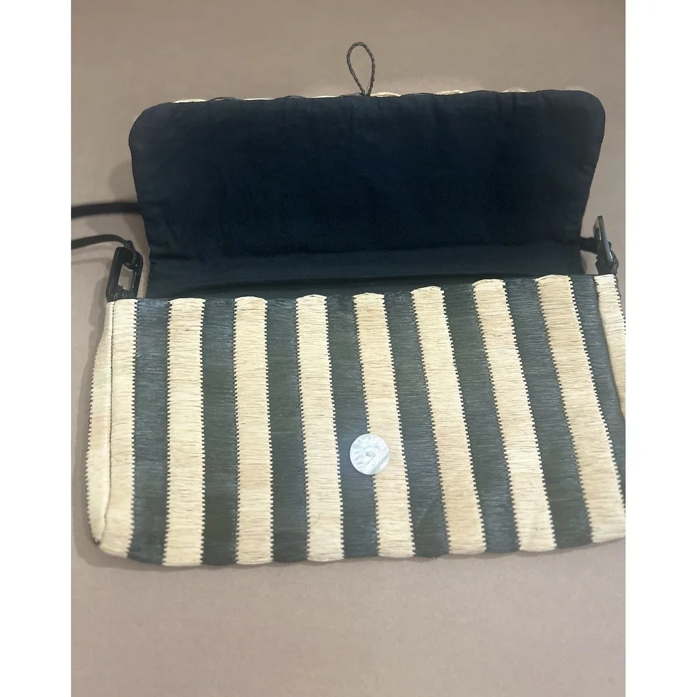 Annabel Ingall Weaved Stripped Clutch Purse